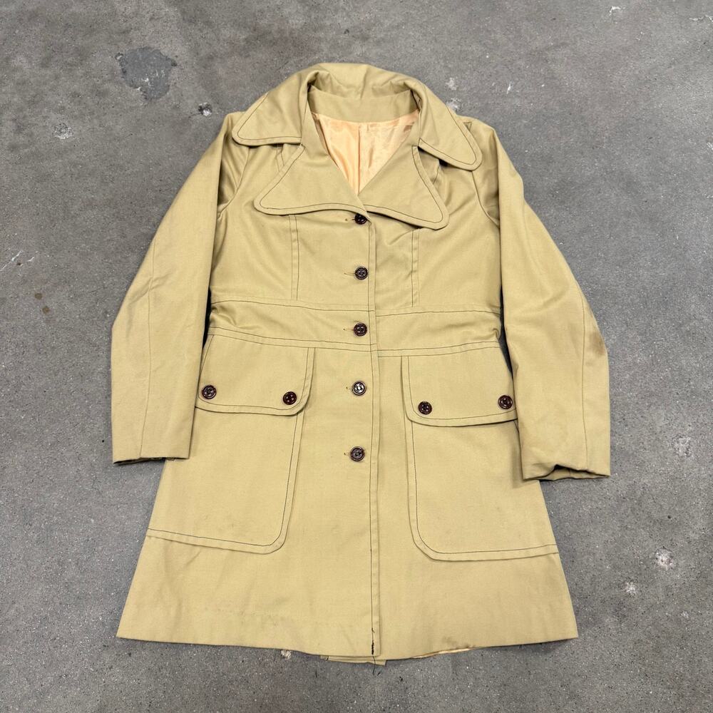 Vintage 70s Mackintosh Shawl Collar Western Tan Jacket Women's Small
